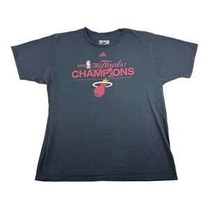 2013 Miami Heat NBA Finals Champions black Adidas t shirt Size Men's XL NBA